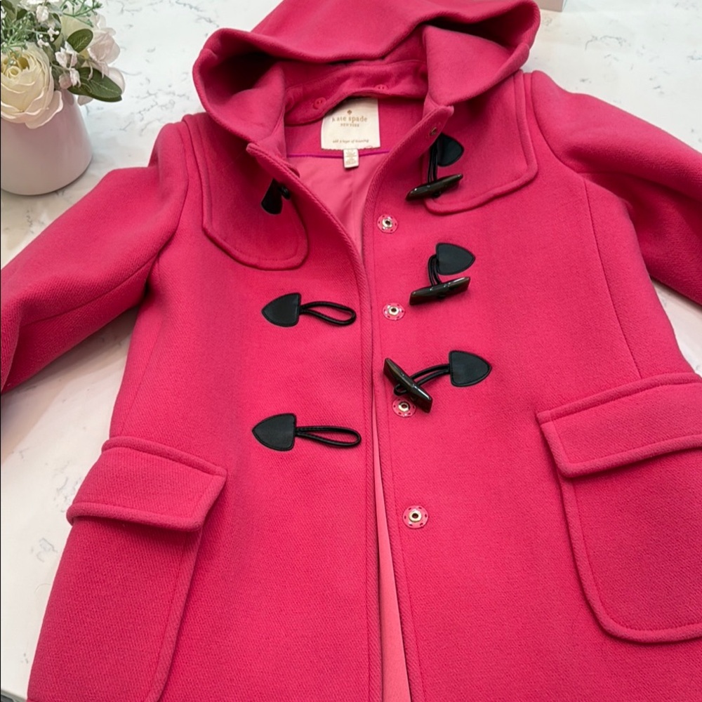 Kate Spade Pink Hooded Coat